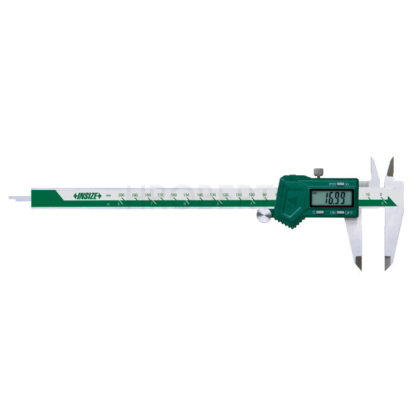 Insize 1130-200 Digital Caliper 0-200mm / 0-8" Left Handed Digital Caliper Standard Model with Thumb Roller and Data Output