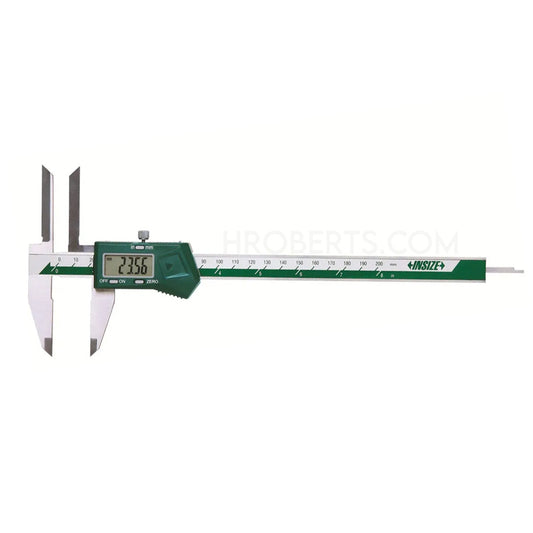 Insize 1138-200 Digital Caliper 0-200mm / 0-8" Digital Caliper with Long upper Jaws