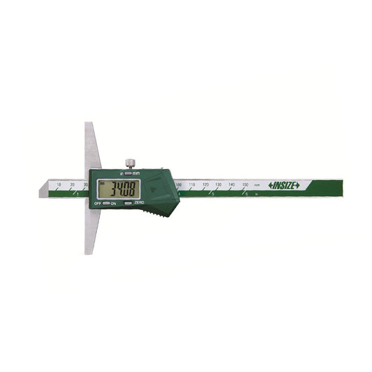 Insize 1141-150A Digital Vernier Depth Gauge, Range 0-150mm / 0-6", Resolution  0.01mm / 0.0005", Base 100 x 6mm with Data Output