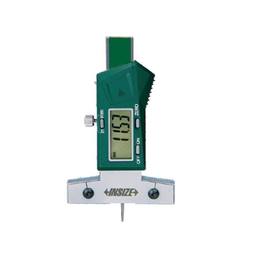 Insize 1145-25A Mini Digital Depth Gauge, Range 0-25mm / 0-1", Resolution 0.01mm / 0.0005", Base 65mm