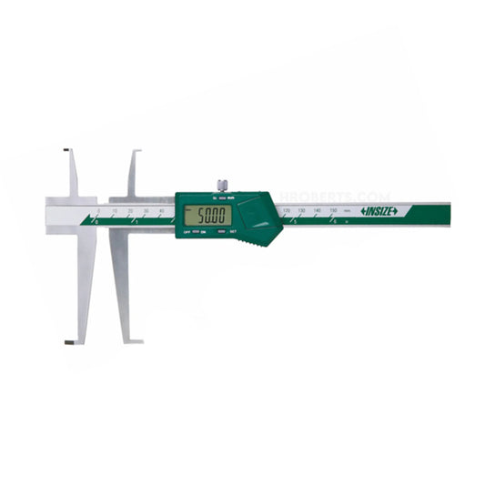 Insize 1176-150 Digital Caliper Inside Groove Type, Range (Lower Jaw) 17-150mm / 0.7-6", Range (Upper Jaw) 9-150mm / 0.35-6", Resolution 0.01mm / 0.0005"