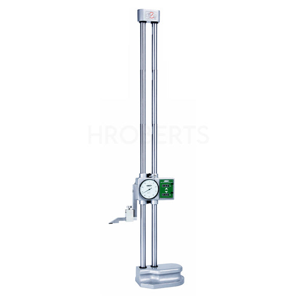 Insize 1351-600 Dial Height Gauge, Range 0-600mm, Graduation 0.01mm with Drive Wheel