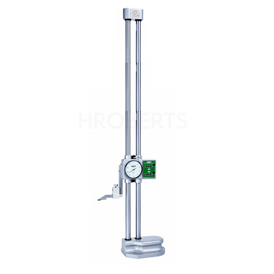 Insize 1351-600 Dial Height Gauge, Range 0-600mm, Graduation 0.01mm with Drive Wheel