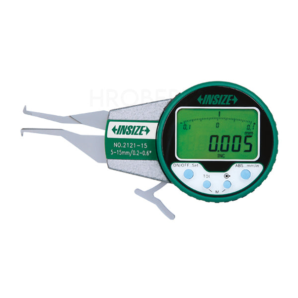 Insize 2121-15 Digital Inside Caliper Gauge, Range 5-15mm, Resolution 0.005mm / 0.0002"