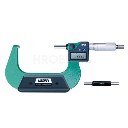 Insize 3108-100A Digital Micrometer, IP65, Range 75-100mm / 3-4", Graduation 0.001mm / 0.00005", Without Data Output