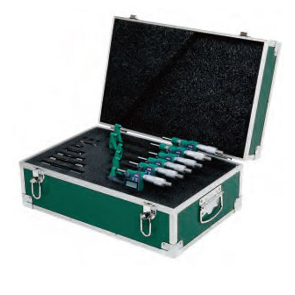 Insize 3108-1506A Micrometer Set, IP65, Range 0-150mm /0-6",  Resolution 0.001mm / 0.0005" c/w Setting Standards