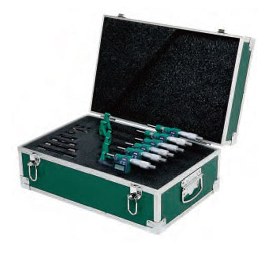 Insize 3108-1506A Micrometer Set, IP65, Range 0-150mm /0-6",  Resolution 0.001mm / 0.0005" c/w Setting Standards