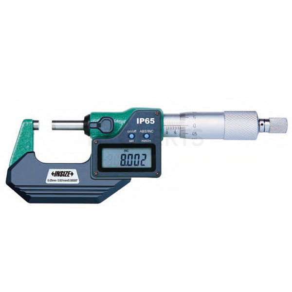Insize 3108-25FA Digital Micrometer, IP65, Range 0-25mm / 0-1", Graduation 0.001mm / 0.00005", Without Data Output