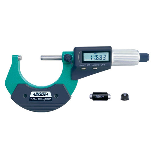 Insize 3109-50A Digital Micrometer, Range 25-50mm / 1-2", Graduation 0.001mm / 0.00005", Without Data Output