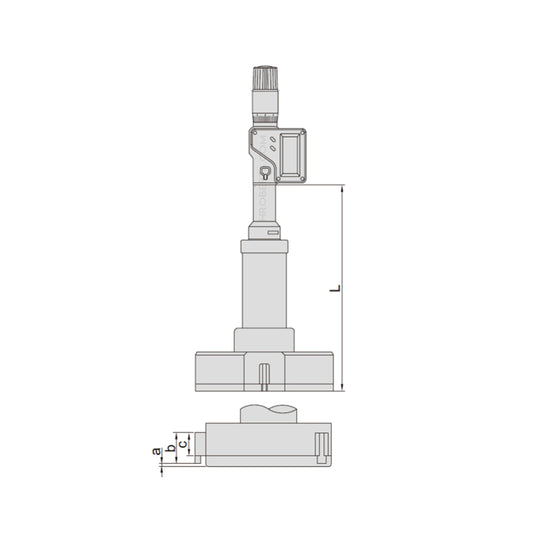 Insize 3127-63 Digtial Three Point Internal Micrometer, IP65, 3-Point Contact, Range 50-63mm / 1.97-2.48", Resolution 0.001mm / 0.00005"