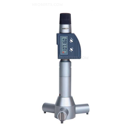 Insize 3128-150 Digtial Large Range Three Point Internal Micrometer, IP65, 3-Point Contact, Range 100-150mm / 3.94-5.91", Resolution 0.001mm / 0.00005"