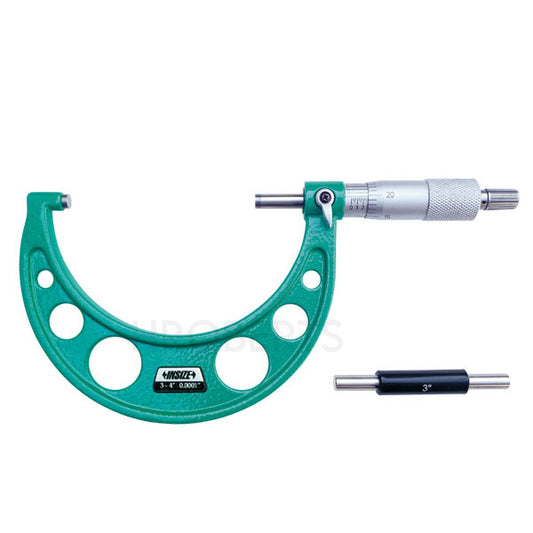 Insize 3203-4A Micrometer, Range 3-4", Graduation 0.0001"