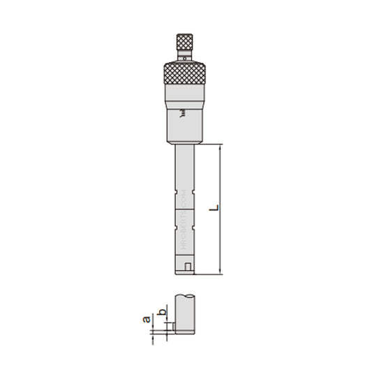 Insize 3227-10 Three Point Internal Micrometer, 3-Point Contact, Range 8-10mm, Graduation 0.001mm