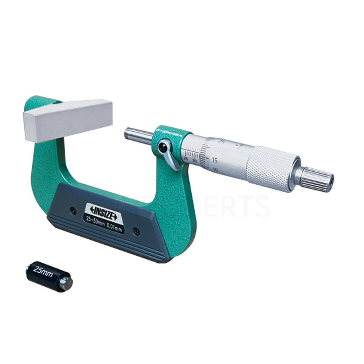Insize 3234-50A Large Anvil Micrometer, Range 25-50mm, Graduation 0.01mm