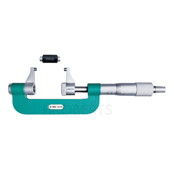 Insize 3238-50 Caliper Jaw Type Micrometer, Range 25-50mm, Graduation 0.01mm