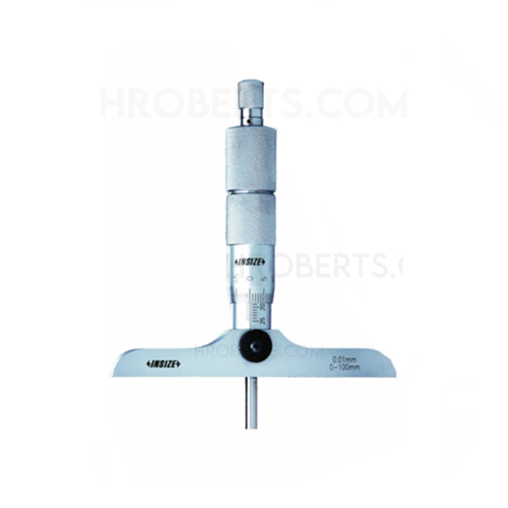 Insize 3241-25 Interchangeable Rod Depth Micrometer, Range 0-25mm, Graduation 0.01mm, Base 101.5 x 17mm