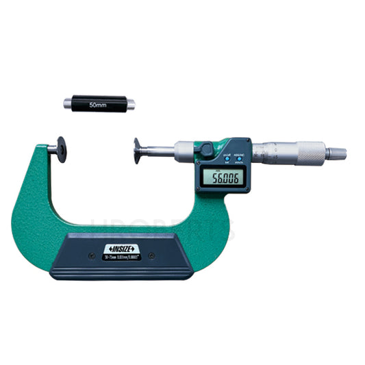 Insize 3594-75A Digital Disc Micrometer, Range 50-75mm / 2-3", Graduation 0.001mm / 0.00005", With Data Output