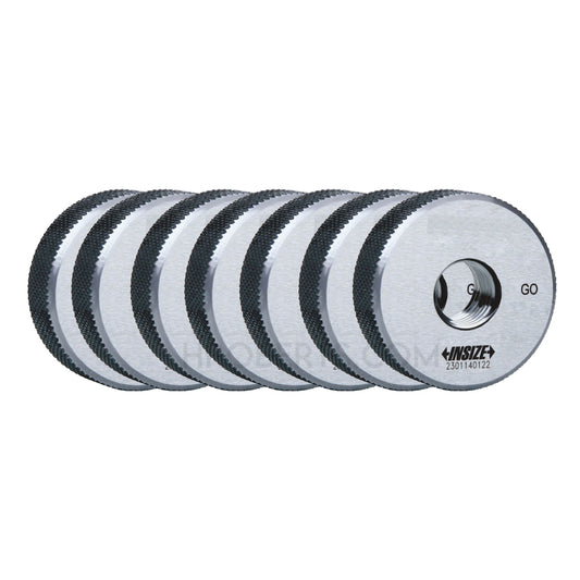 Insize 4120-S7 Metric Coarse Go Ring Gauge Set - M3x0.5, M4x0.7, M5x0.8, M6x1, M8x1.25, M10x1.5, M12x1.75