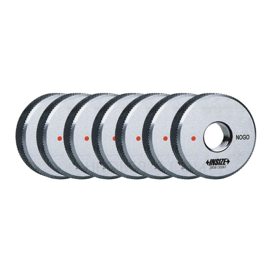 Insize 4120-S7N Metric Coarse No-Go Ring Gauge Set - M3x0.5, M4x0.7, M5x0.8, M6x1, M8x1.25, M10x1.5, M12x1.75