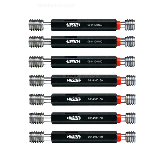 Insize 4130-S7 Metric Coarse Thread Plug Gauge Set - Sizes M3x0.5, M4x0.7, M5x0.8, M6x1, M8x1.25, M10x1.5, M12x1.75
