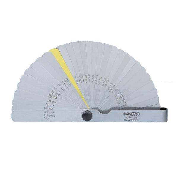 Insize 4608-31 Feeler Strip Set, Thickness 0.0015"-0.035" Length 3.7" (32 Pieces)