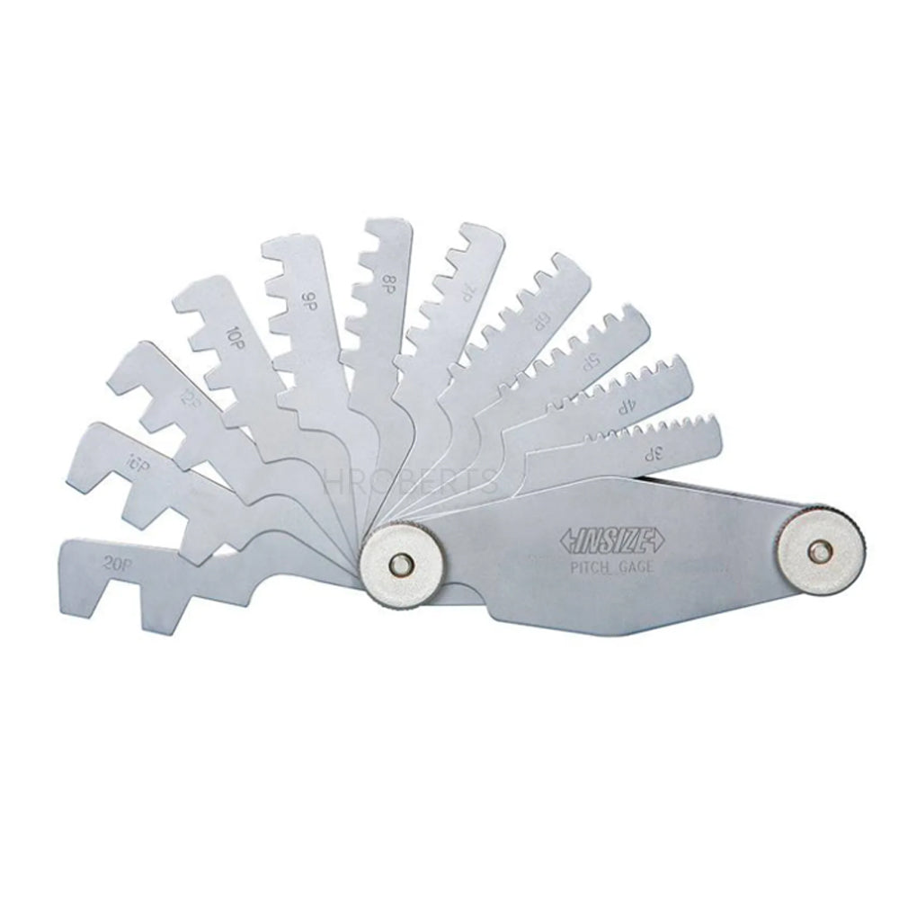 Insize 4824-12 Trapezoidal Thread Pitch Leaf Gauge 2mm - 20mm, TR30 degree (metric)