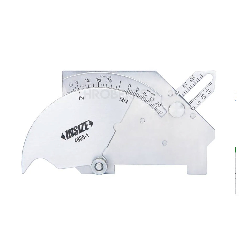 Insize 4835-1 Welding Gauge with Adjustable Scale 0-60mm/0-2"