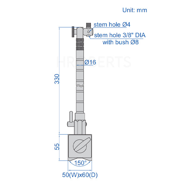 Insize 6207-80A Flexible Column Magnetic Stand
