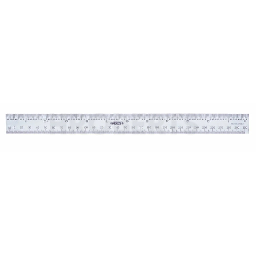 Insize 7113-300A - 300mm Steel Rule Rigid, Range 12