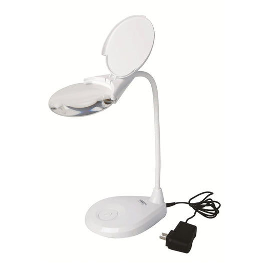 Insize 7517-3D Table Magnifier with Illumination, 1.75X Magnification, 125mm Lens