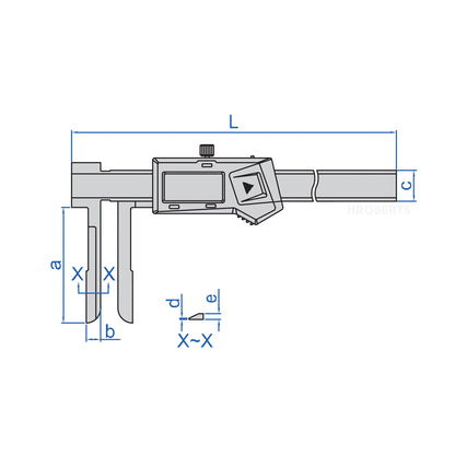 Insize 1123-200A Digital Caliper 20-200mm / 0.8-8" Digital Caliper Knife Edge Inside Type