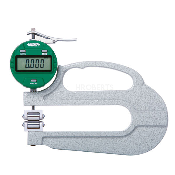 Insize 2877-41 Digital Digital Roller Thickness Gauge, Range 0-4.5mm / 0-0.18", Resolution 0.001mm / 0.00005"
