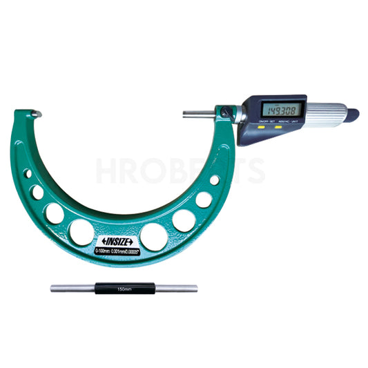 Insize 3109-175A Digital Micrometer, Range 6-7" / 150-175mm, Resolution 0.0001" / 0.001mm, Without Data Output