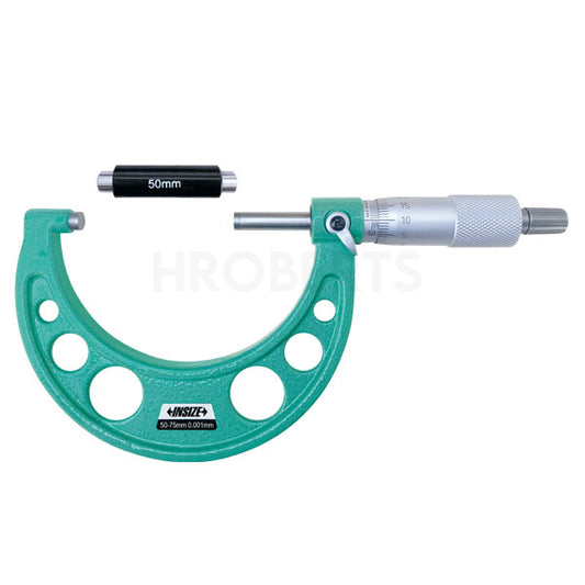 Insize 3210-75A Micrometer, Range 50-75mm, Graduation 0.001mm