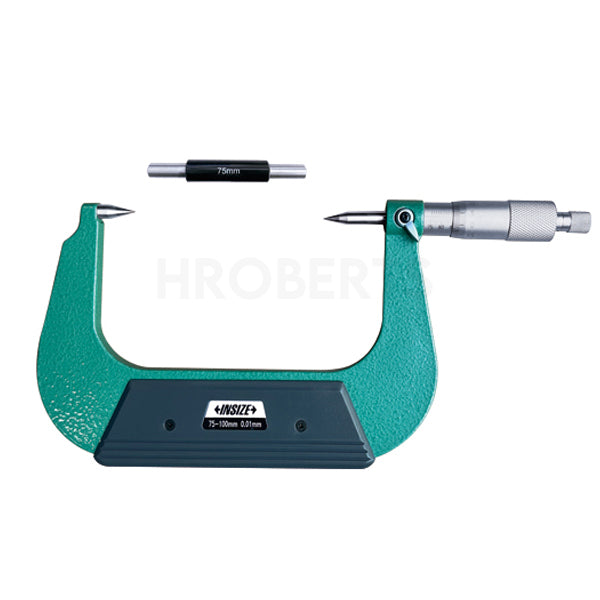 Insize 3230-100A Point Micrometer (30° Point), Range 75-100mm, Graduation 0.01mm