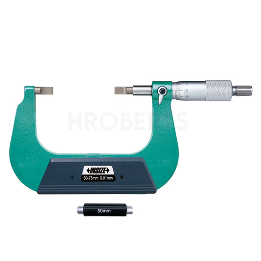 Insize 3232-75A Blade Micrometer, Range 50-75mm, Graduation 0.01mm (Type A = 0.75mm Blade)
