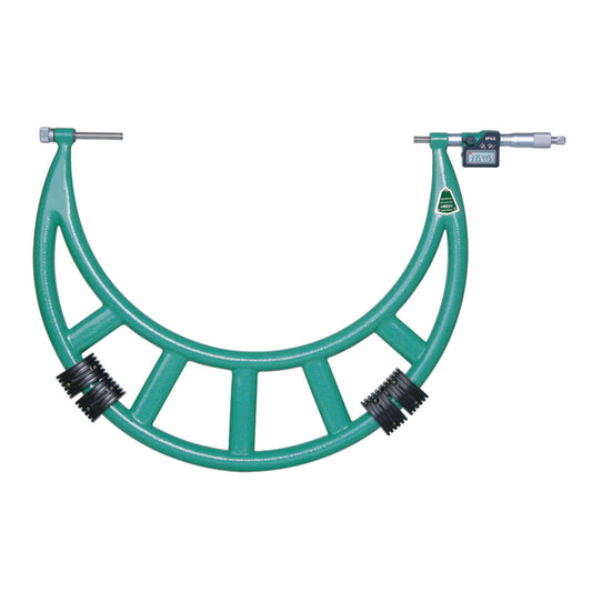 Insize 3506-400A Interchangeable Anvil Micrometer, IP65, Range 300-400mm / 12-16", Resolution 0.001mm / 0.0001"