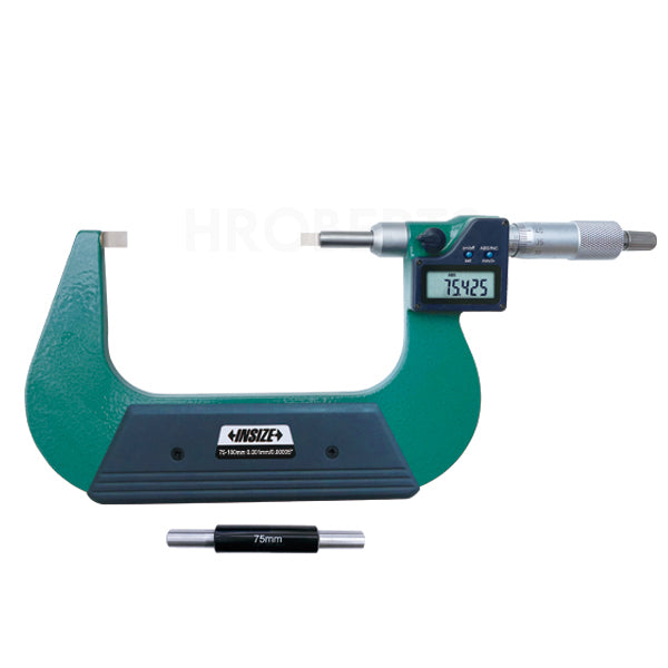 Insize 3532-100A Digital Blade Micrometer (A type), IP65, Range 75-100mm / 3-4", Graduation 0.001mm / 0.00005", With Data Output