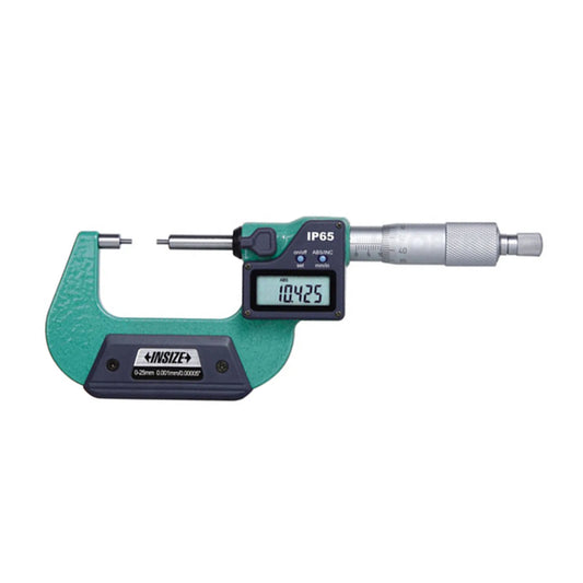 Insize 3533-25A Digital Spline Micrometer, IP65, Range 0-25mm / 0-1", Graduation 0.001mm / 0.00005", With Data Output