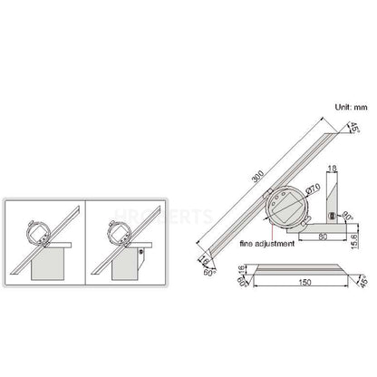 Insize 2172-360A - 0-360 Degree Digital Protractor - 10"/0.005 Degree Graduation