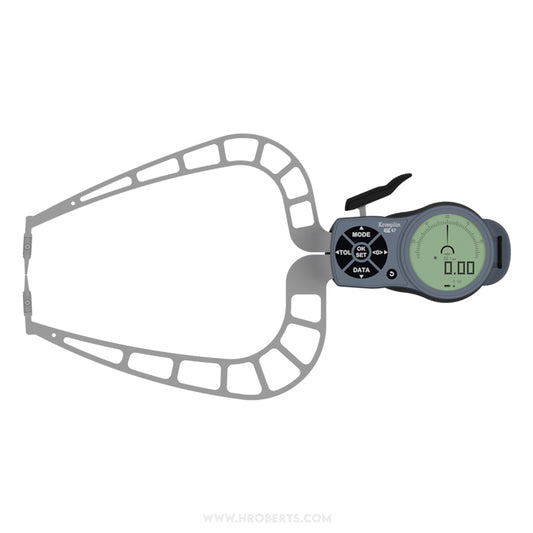 Kroeplin K450S Digital External Caliper Gauge, Range 0-50mm, Resolution 0.001, 0.002, 0.005, 0.01, 0.02, 0.05mm, Measuring Depth 167mm, Measuring Contact Chisel R  0.75mm, IP67 Protection, Metric / Imperial Switchable