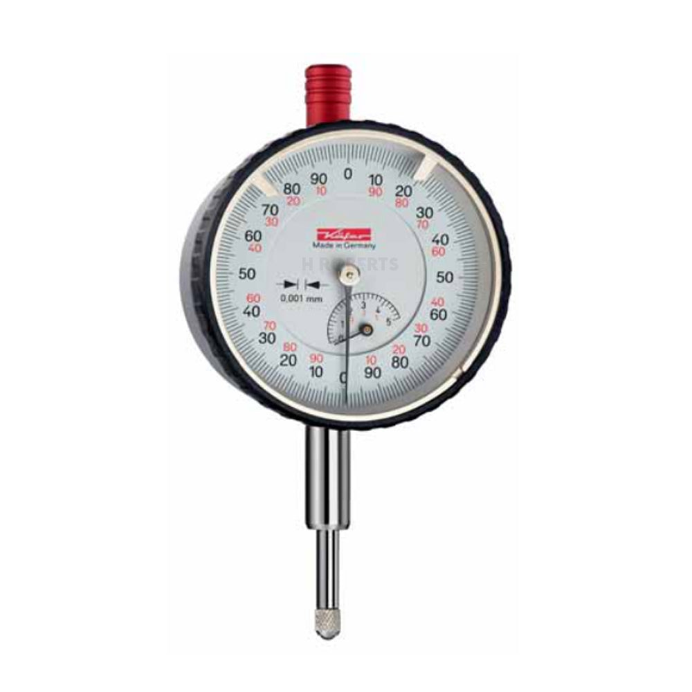 Kafer FM 1000/5T Dial Indicator, Graduation 0.001mm, Range 5mm, Scale 0-100/0-100, Bezel Diameter 58mm