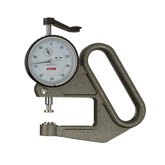 Kafer J 50 Dial Thickness Gauge, Range 0-10mm, Graduation 0.01mm, Depth of Jaw 50mm