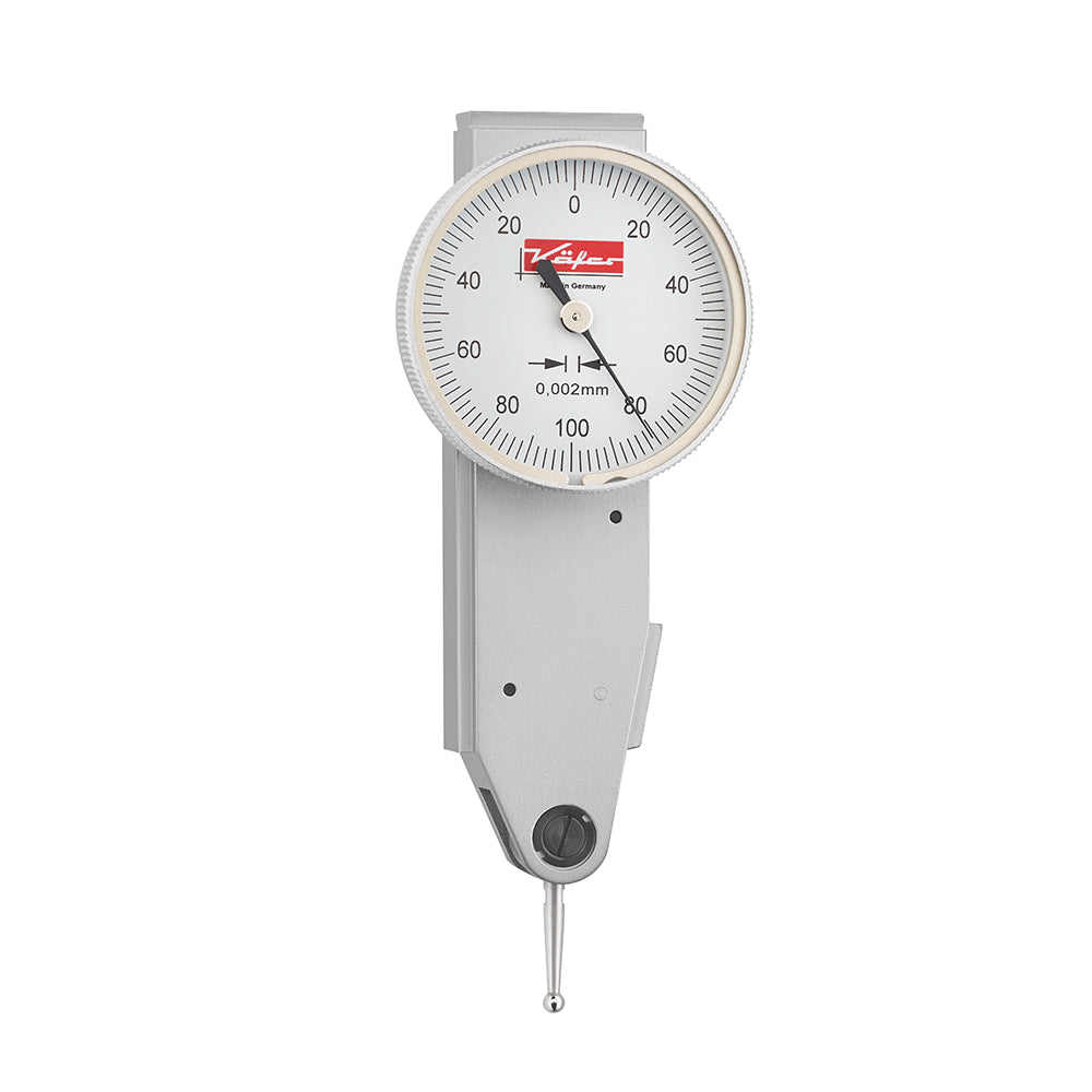Kafer K 37 Dial Test Indicator, Graduation 0.002mm, Range 0.2mm, Scale 0-100-0, Stylus Length 12.8mm, Bezel Diameter 32mm