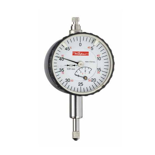 Kafer KM 2 T Dial Indicator, Graduation 0.01mm, Range 3mm, Scale 0-50, Bezel Diameter 40mm