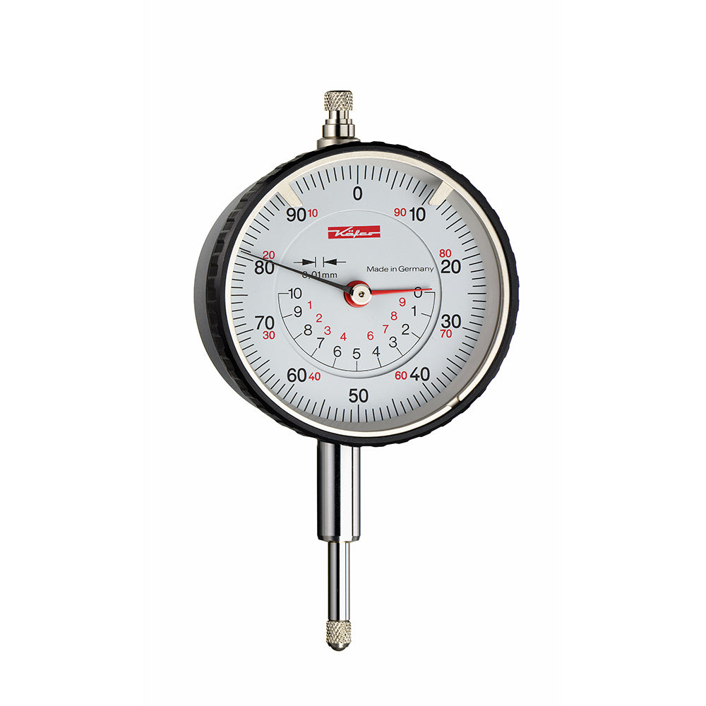 Kafer M 2 TK Dial Indicator with concentric mm pointer, Graduation 0.01mm, Range 10mm, Scale 0-100, Bezel Diameter 58mm (Copy)