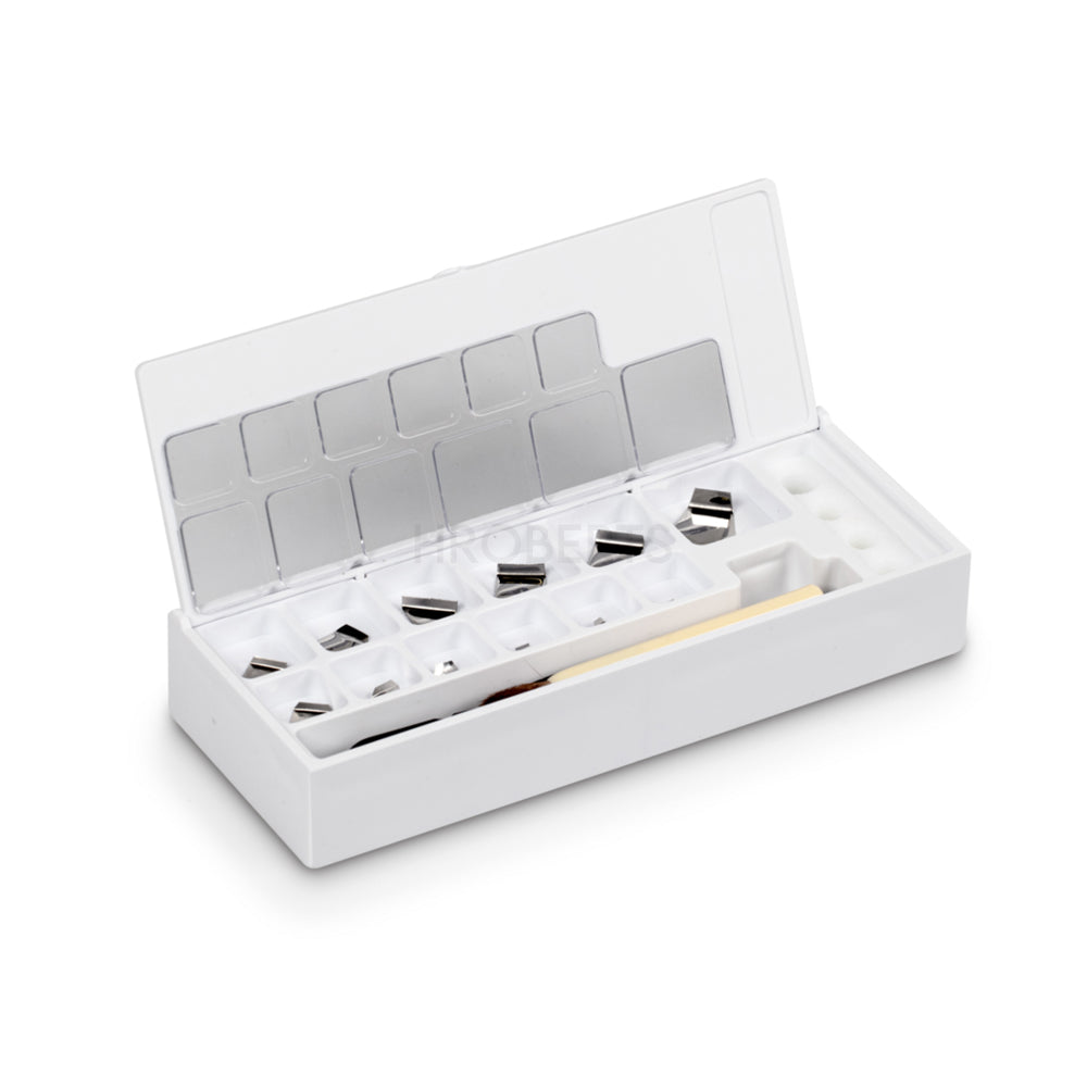 Kern 318-22 Set of milligram weights, E2, 1 mg - 500 mg, Platelet, stainless steel polished, in plastic case