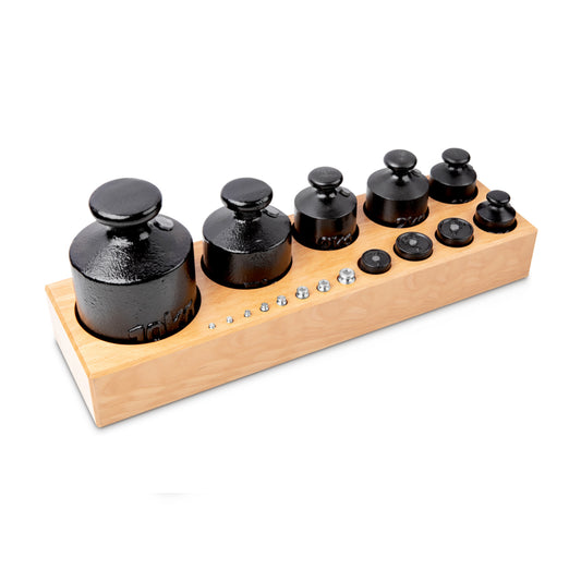 Kern 362-99 Weight set, M3, 1 g - 10 kg, Knob, stainless steel & Cast Iron, in wooden case