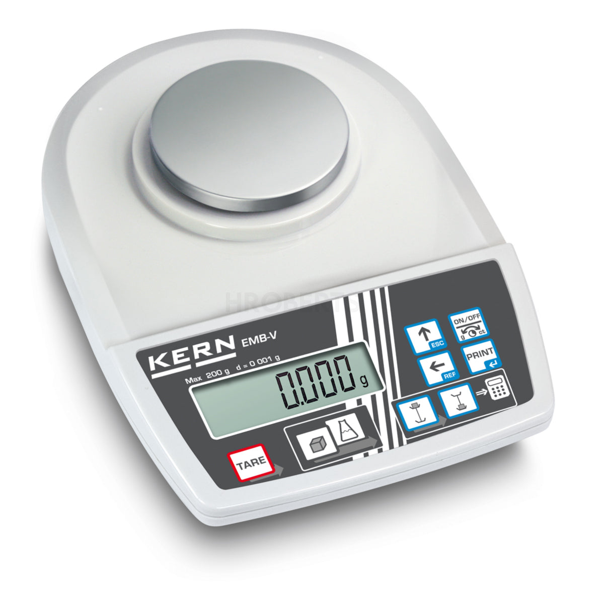 Kern EMB 200-3V School balance with integrated density determination, Max Weighing Capacity 200g, Resolution 0.001g