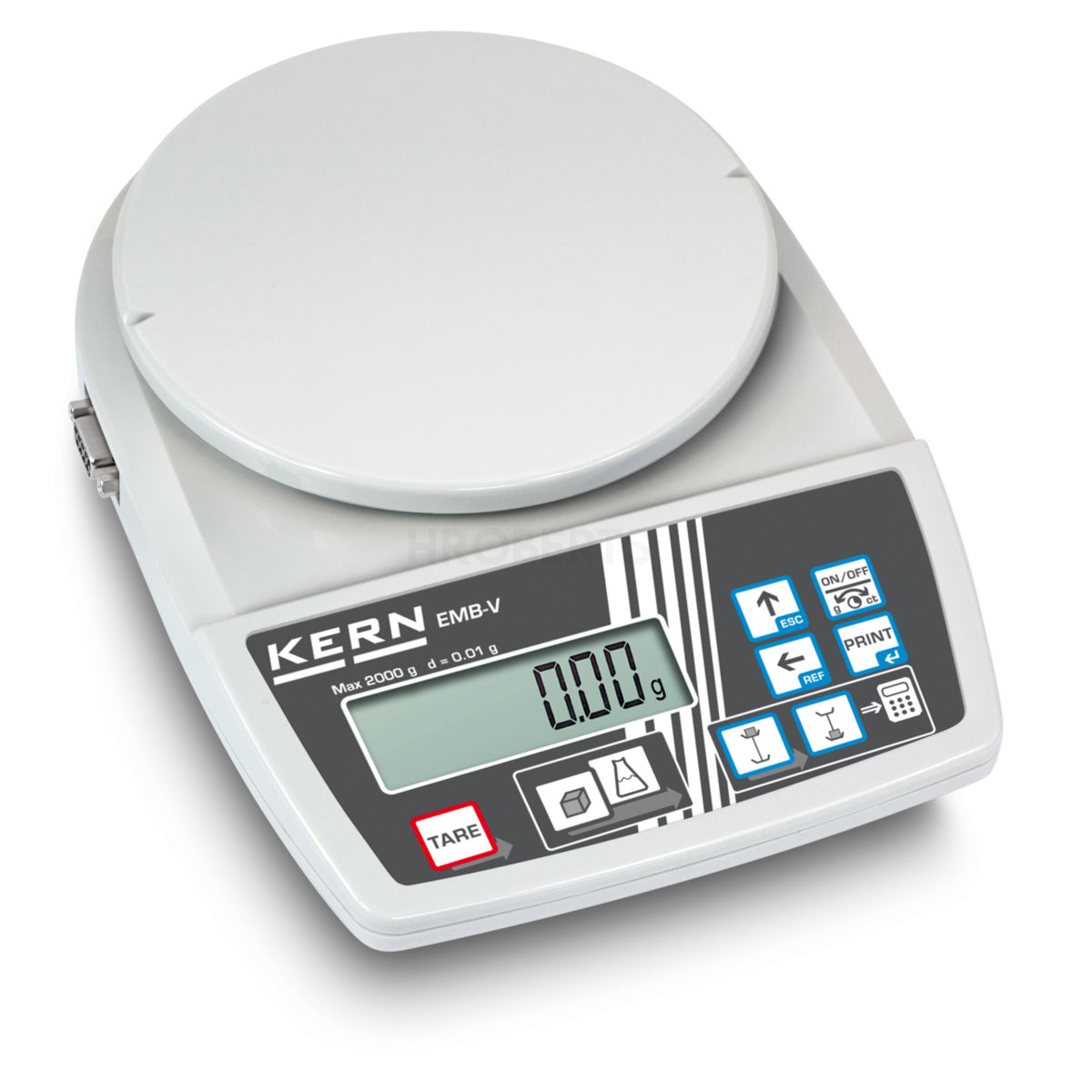 Kern EMB 2000-2V School balance with integrated density determination, Max Weighing Capacity 2000g, Resolution 0.01g